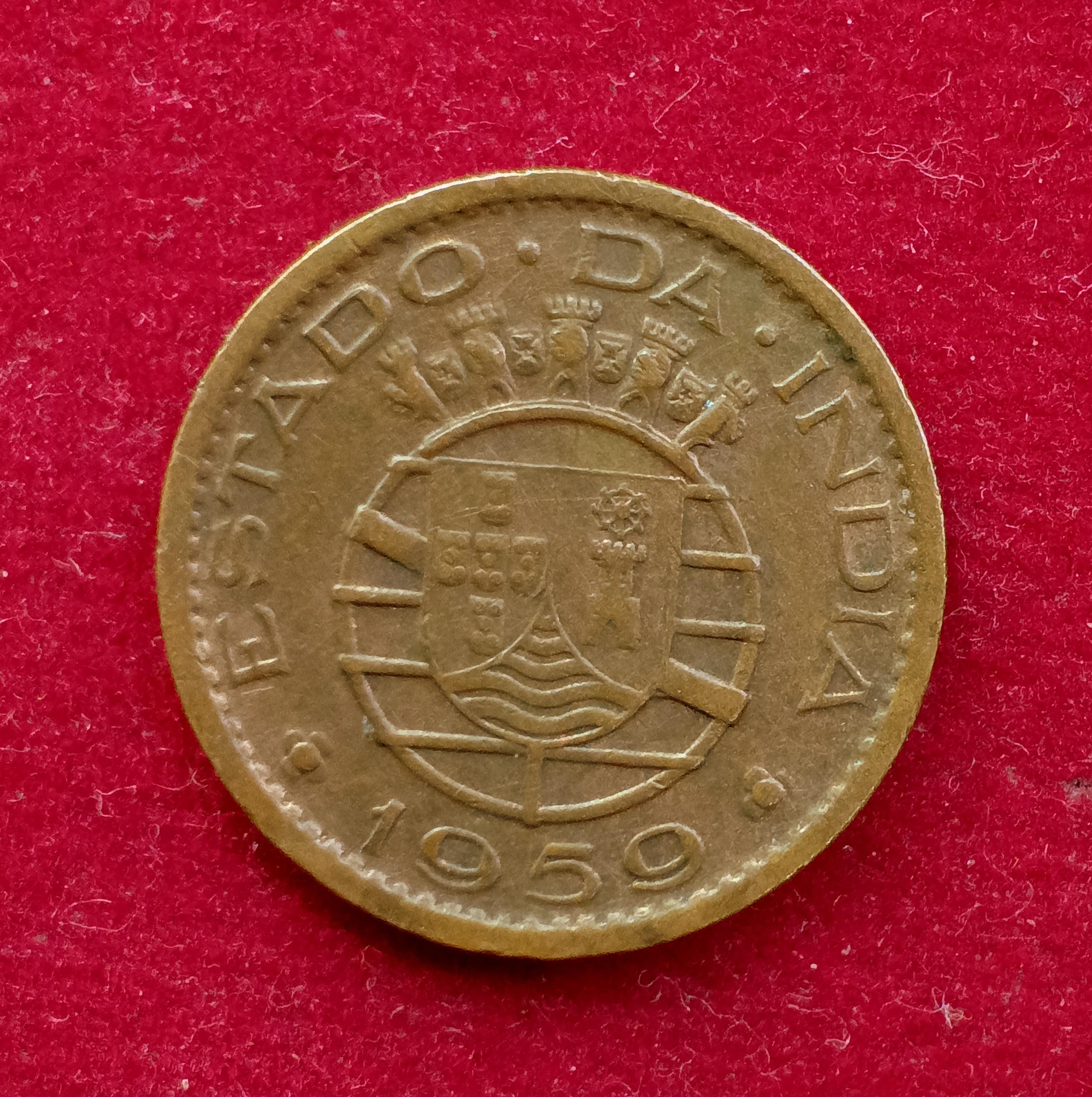 India Portuguese 10 Centavos 1959 Coin