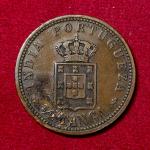 India Portuguese 1/2 Tanga Carlos I Lisboa mint 1901 Coin