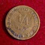 India – Portuguese 1/4 Rupia 1952 Coin