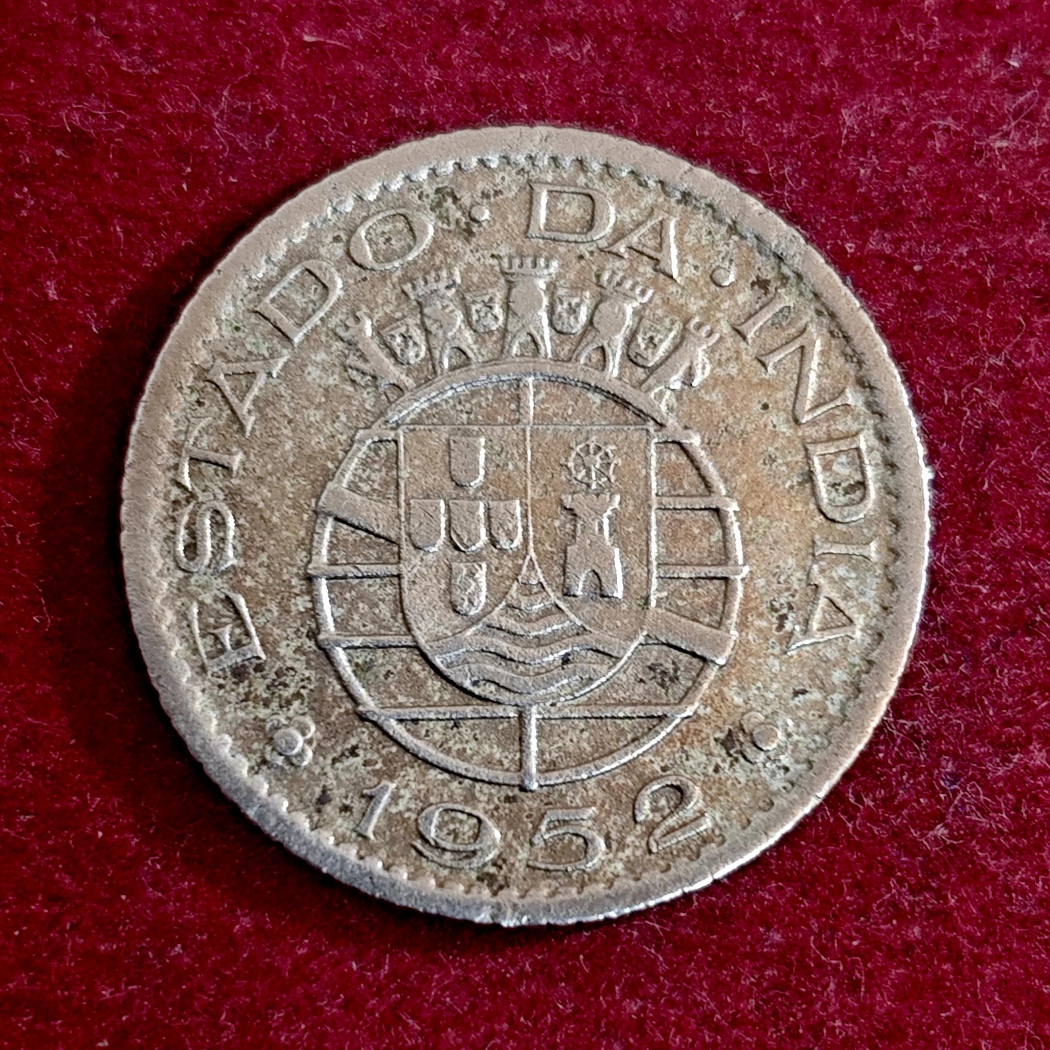 India – Portuguese 1/4 Rupia 1952 Coin
