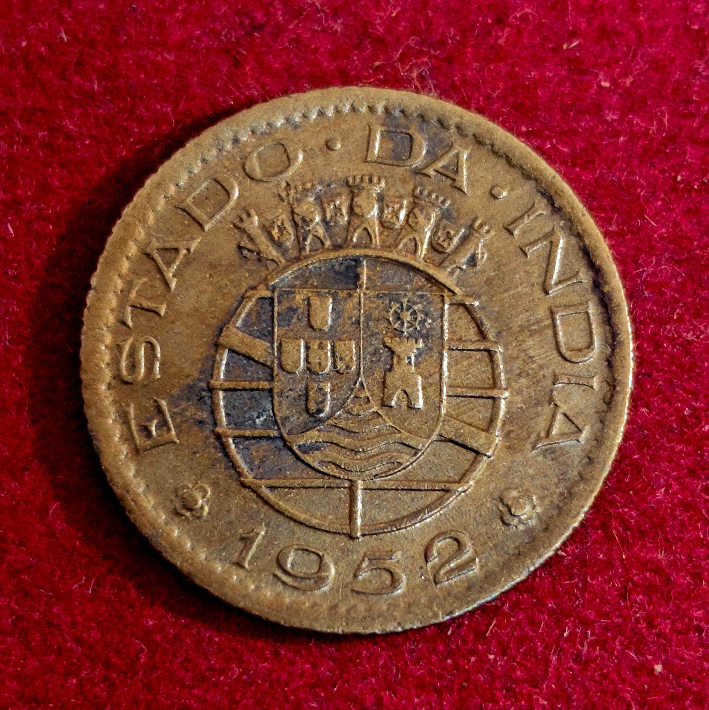 India – Portuguese 1/4 Rupia 1952 Coin