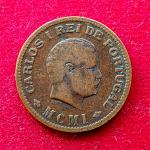 India Portuguese 1/4 Tanga Carlos I Coin