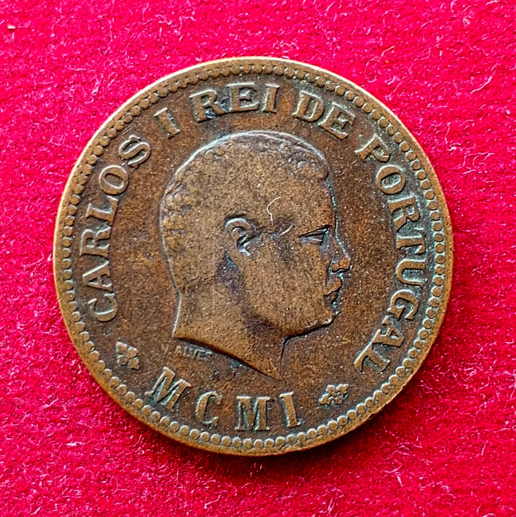 India Portuguese 1/4 Tanga Carlos I Coin
