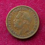 India Portuguese 1/8 Tanga Coin Luiz I 1886 Coin