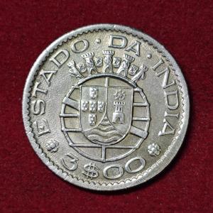 India Portuguese 3 Escudos 1959 Coin