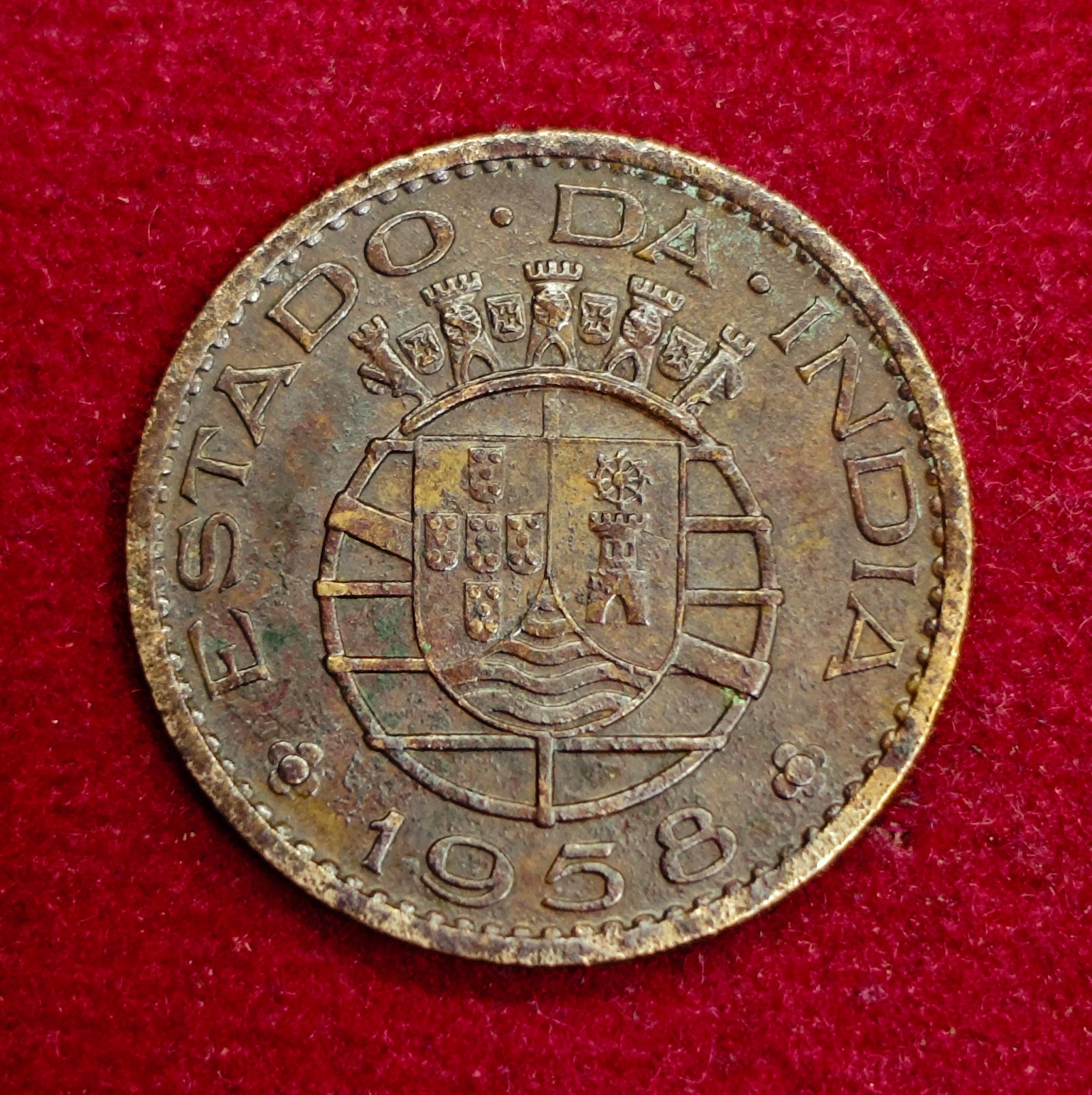 India Portuguese 30 Centavos 1958 Coin
