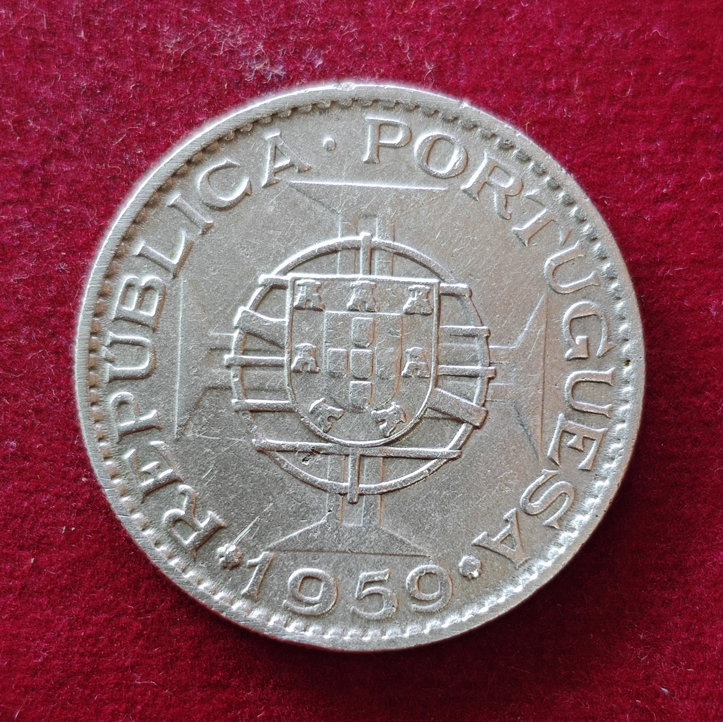 India Portuguese 6 Escudos 1959 Coin