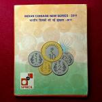 Indian Coinage New Series 2011 Small Pack of 5 Coins Set (Rs.10, Rs.5, Rs.2, Re.1, Paise 50)