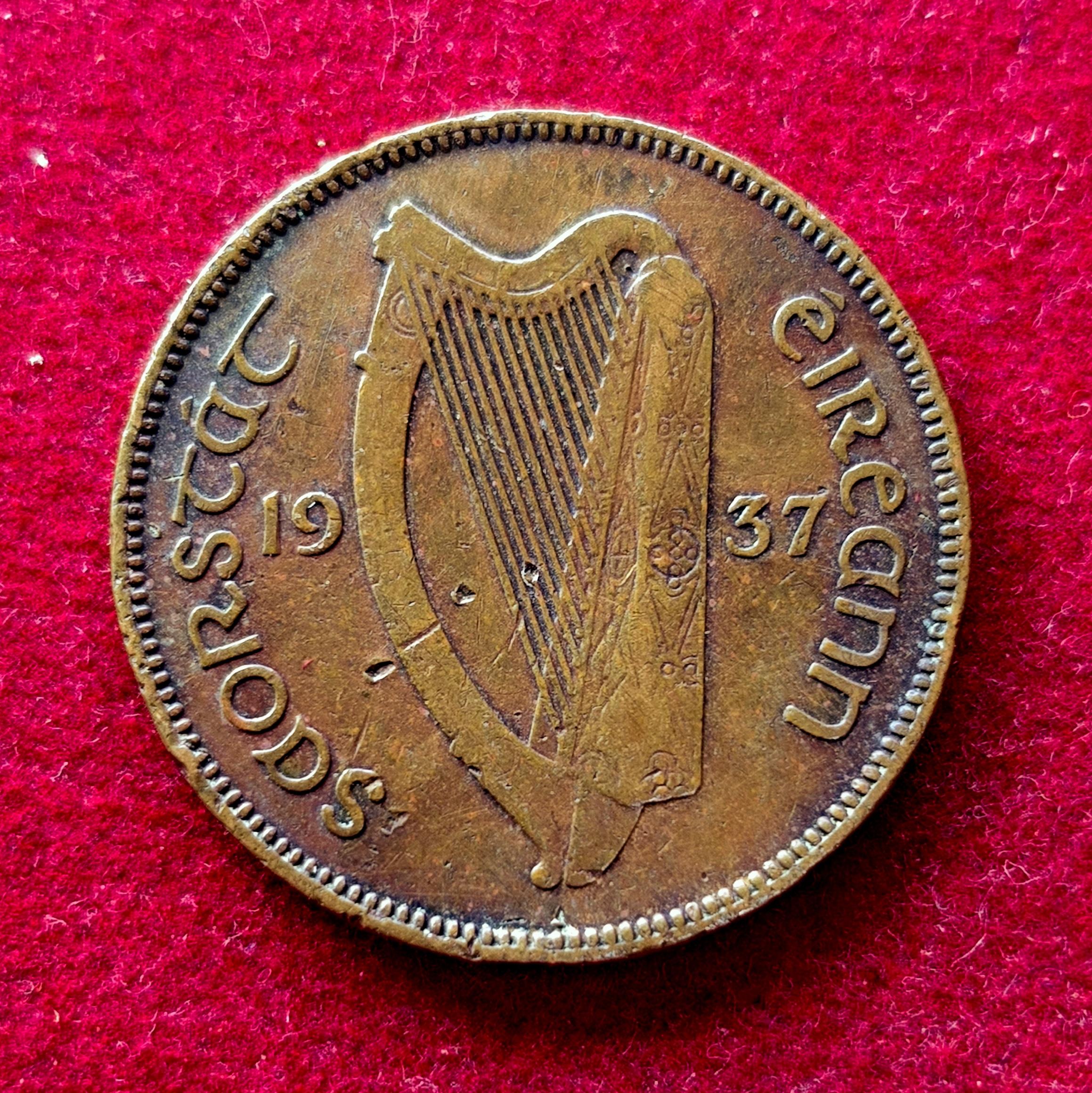 Ireland 1/2 Pingin 1937 Coin