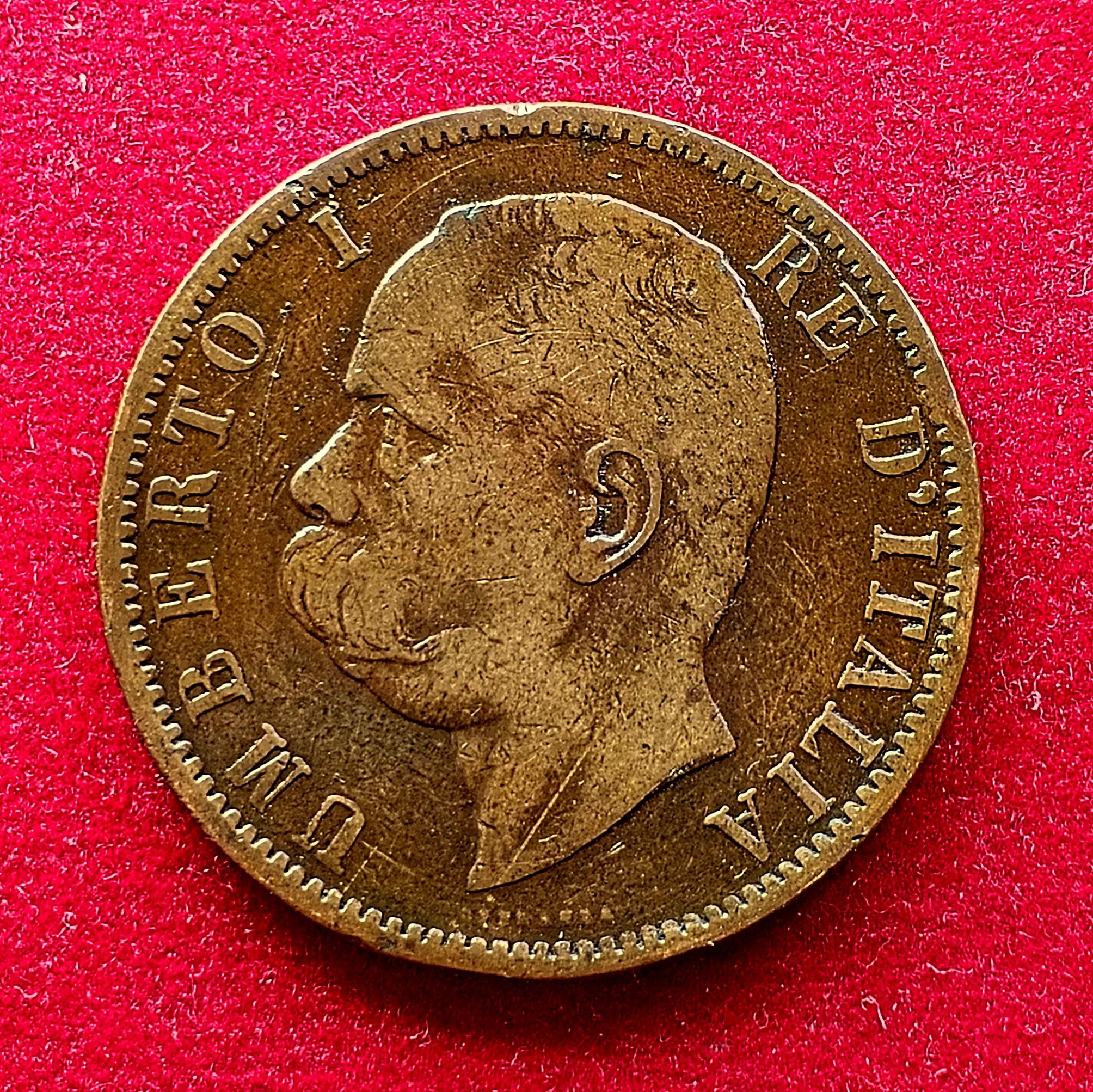 Italy 10 Centesimi - Umberto I 1894 Coin