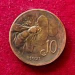 Italy 10 Centesimi Vittorio Emanuele III 1921 Coin