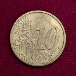 Italy 10 Euro Cent 2nd map 2002 Coin