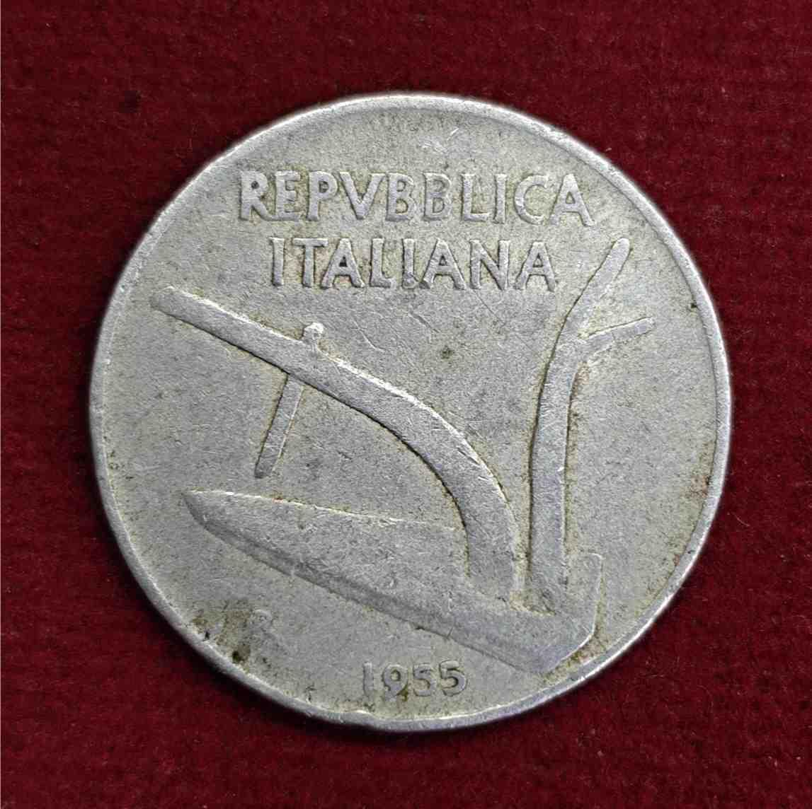 Italy 10 Lire 1955 Coin