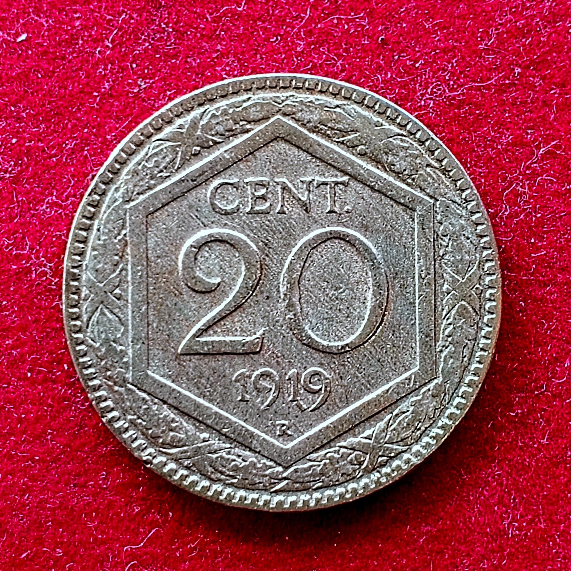 Italy 20 Centesimi Vittorio Emanuele III 1919 Coin