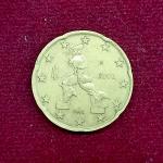 Italy 20 Euro Cent 1st map 2002 Coin