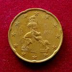 Italy 20 Euro Cent 1st map 2002 Coin