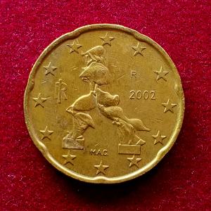 Italy 20 Euro Cent 1st map 2002 Coin