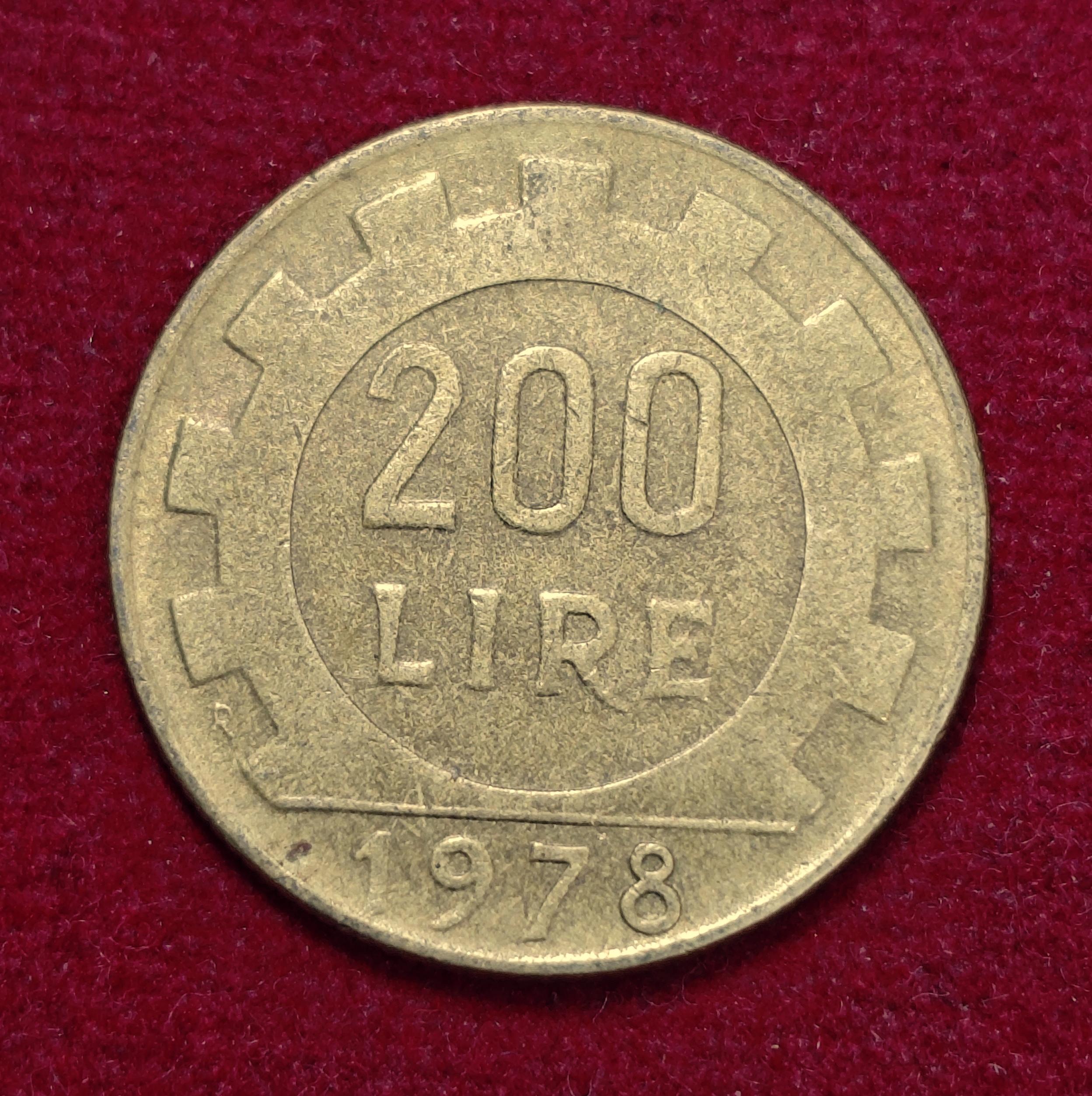 Italy 200 Lire 1978 Coin