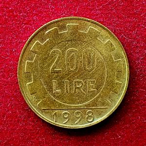 Italy 200 Lire 1998 Coin
