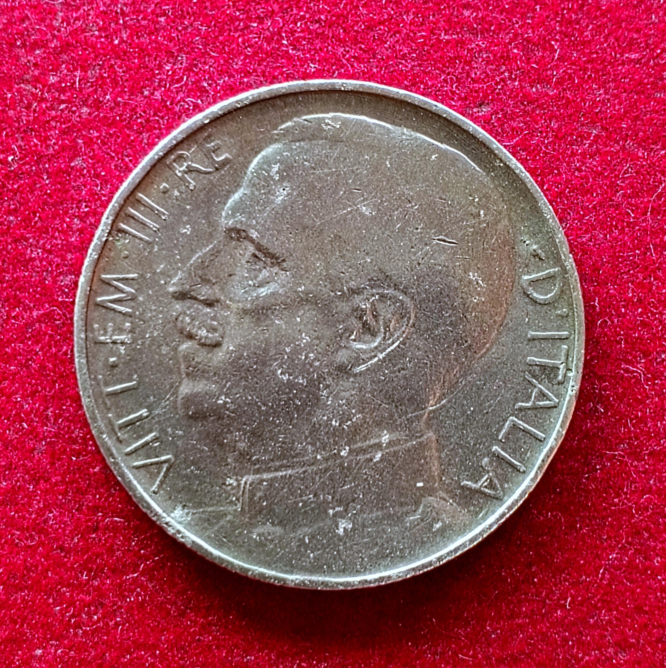 Italy 50 Centesimi Vittorio Emanuele III 1921 Coin