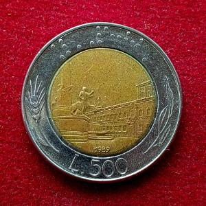 Italy 500 Lire 1989 Coin