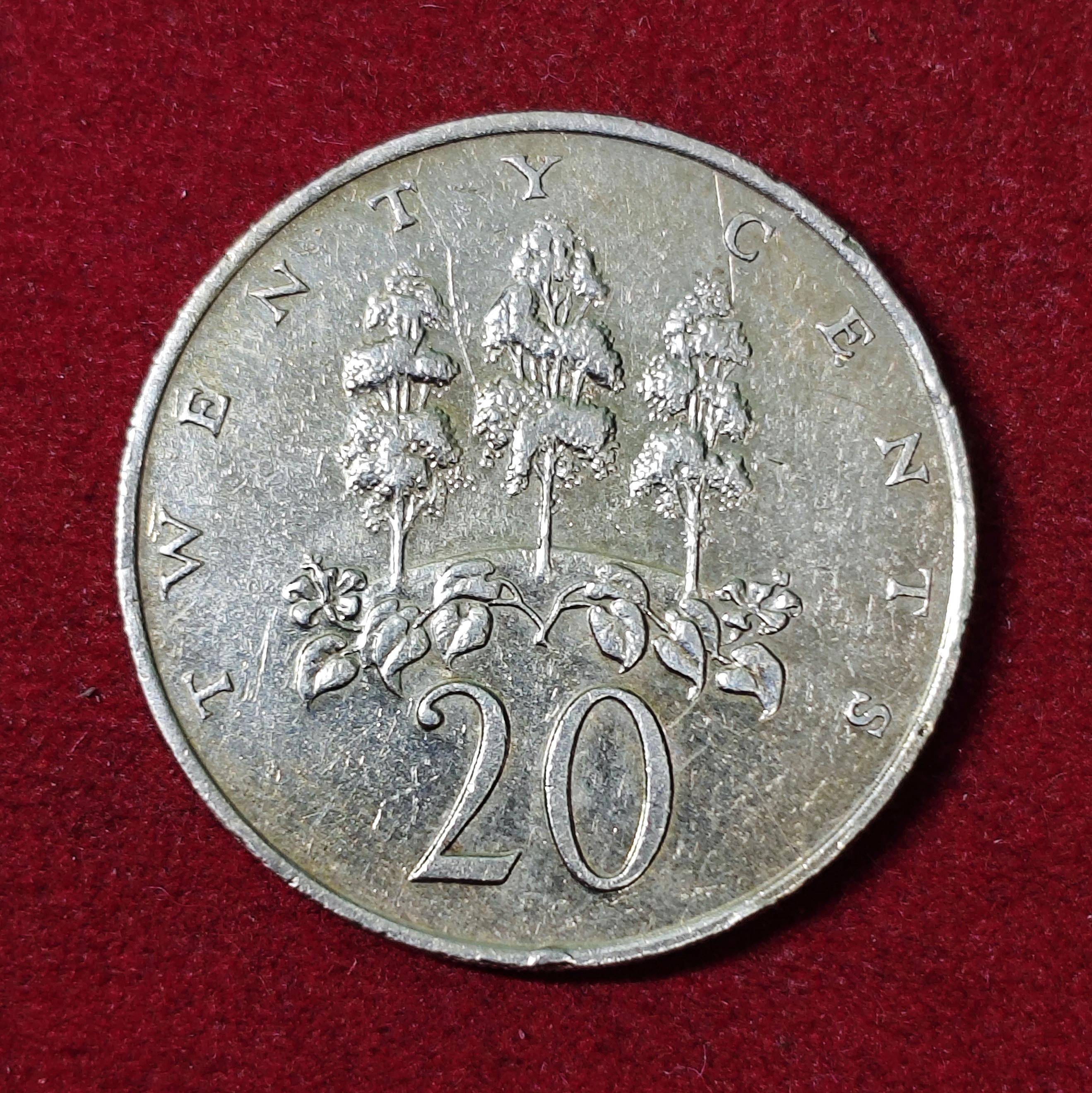 Jamaica 20 Cents 1987 Coin