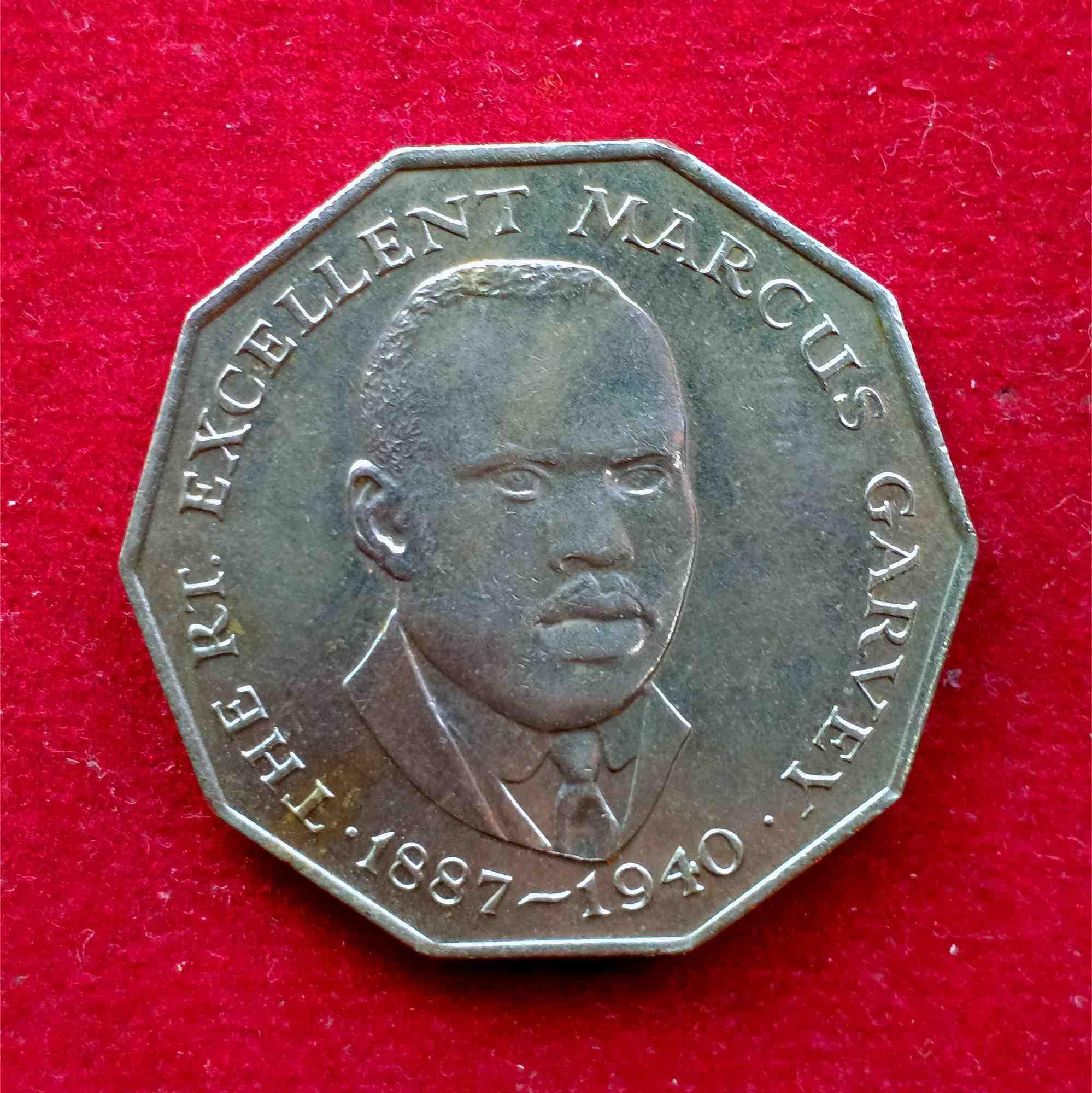 Jamaica 50 Cents Wide Legend 1987 Coin