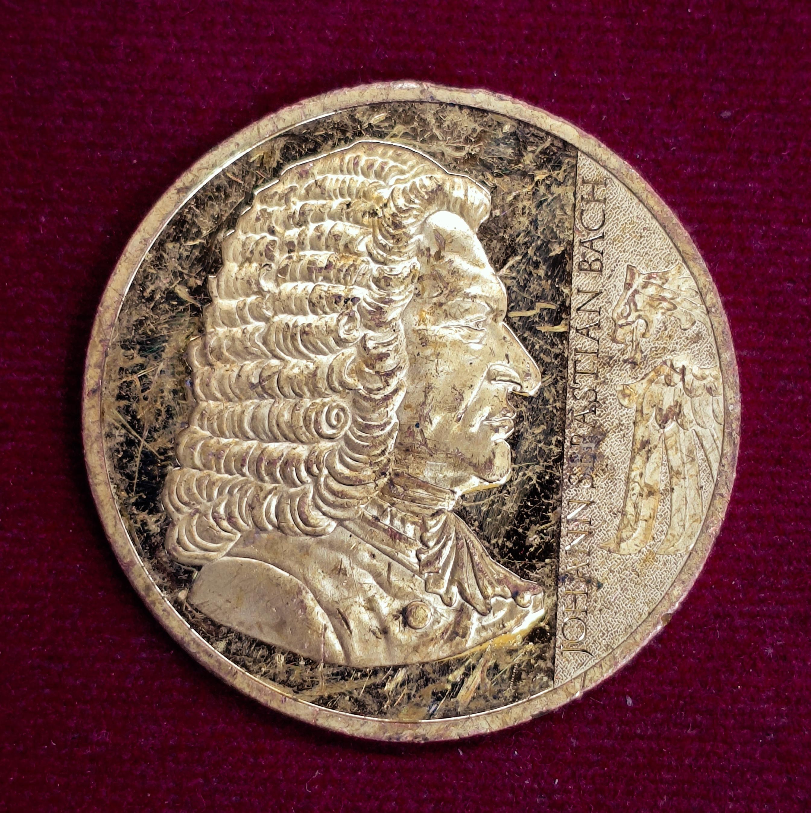 Johann Sebastian Bach Commemorative Medallion – German Classical Composer Tribute Coin (40mm)