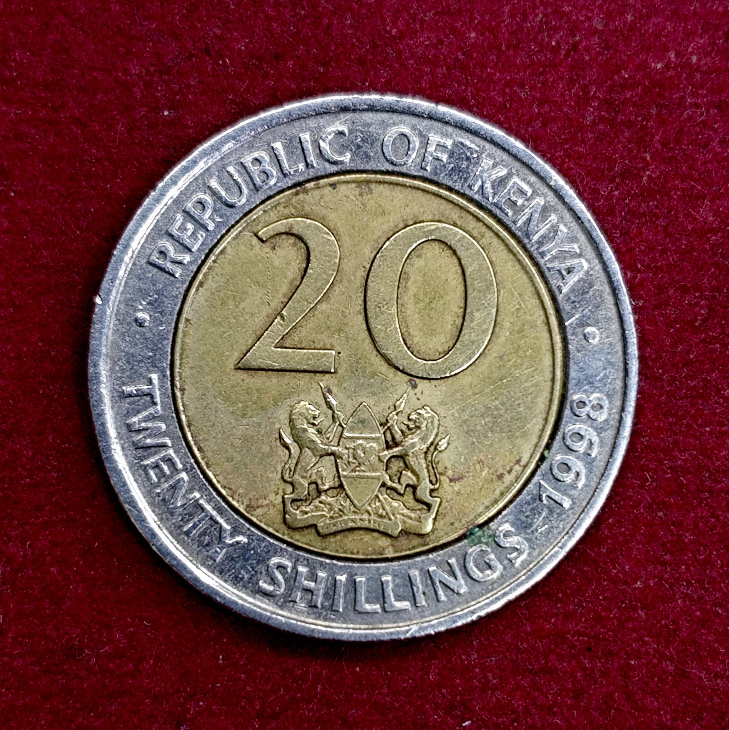 Kenya 20 Shillings 1998  Coin