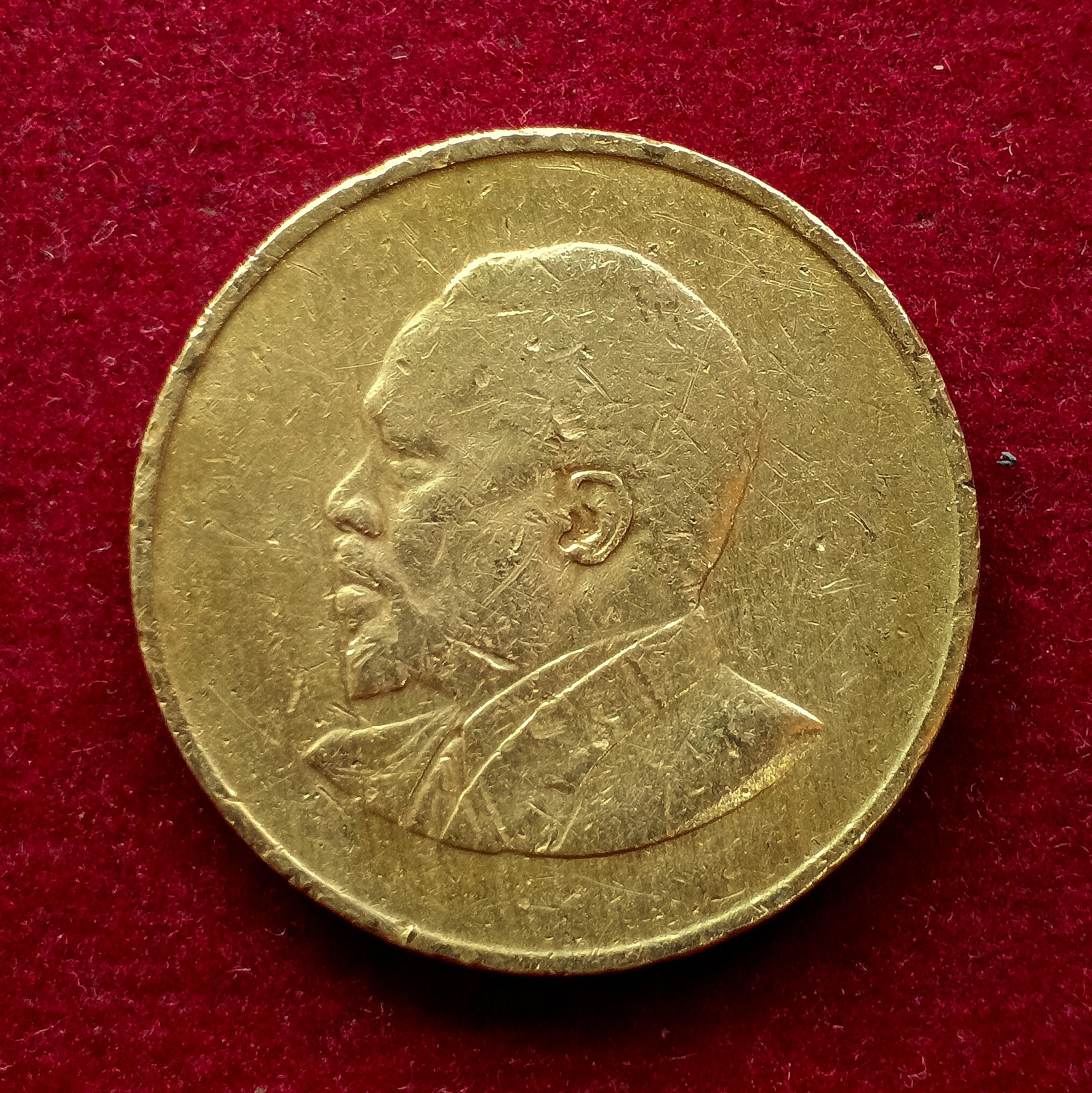 Kenya 5 Cents with legend 1966 Coin