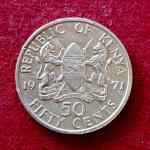 Kenya 50 Cents 1971 Coin