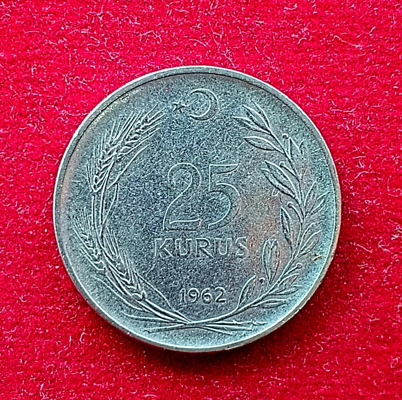 Turkey 25 Kurus 1962 Coin