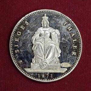 Kingdom of Prussia 1 Thaler – William I “”Siegestaler”” 1871 Commemorative Coin