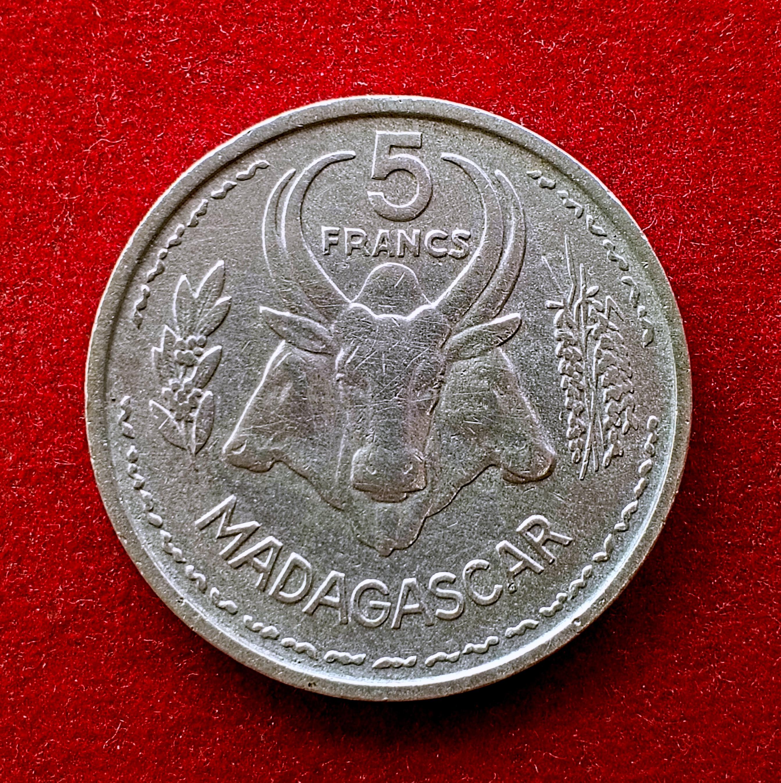 Madagascar 5 Francs 1953 Coin