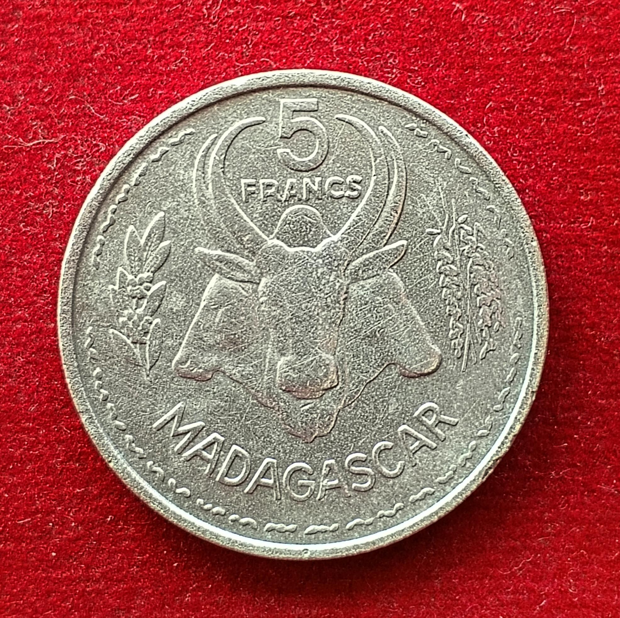 Madagascar 5 Francs 1953 Coin