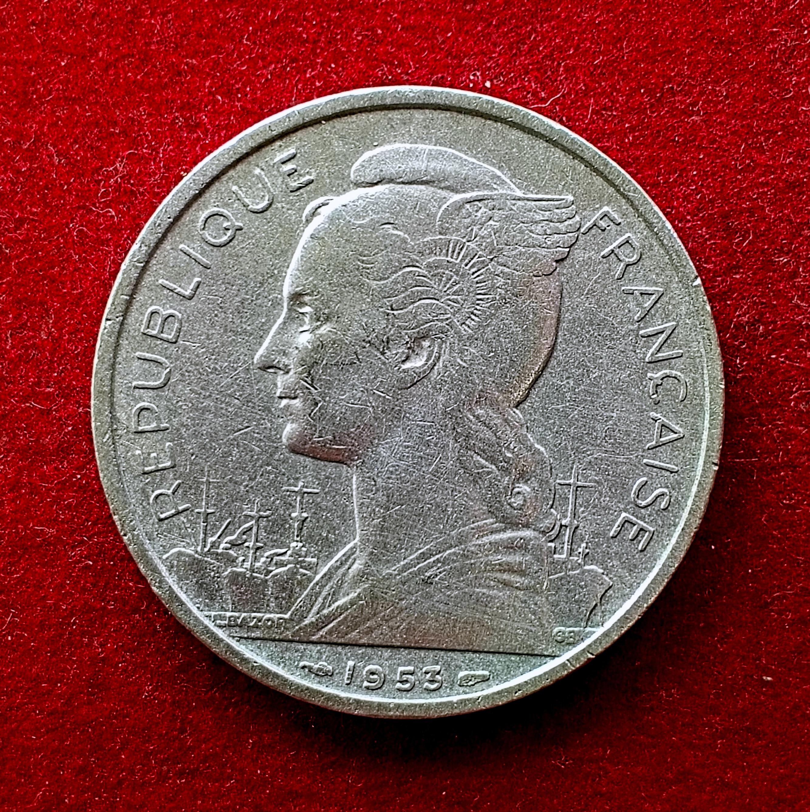 Madagascar 5 Francs 1953 Coin