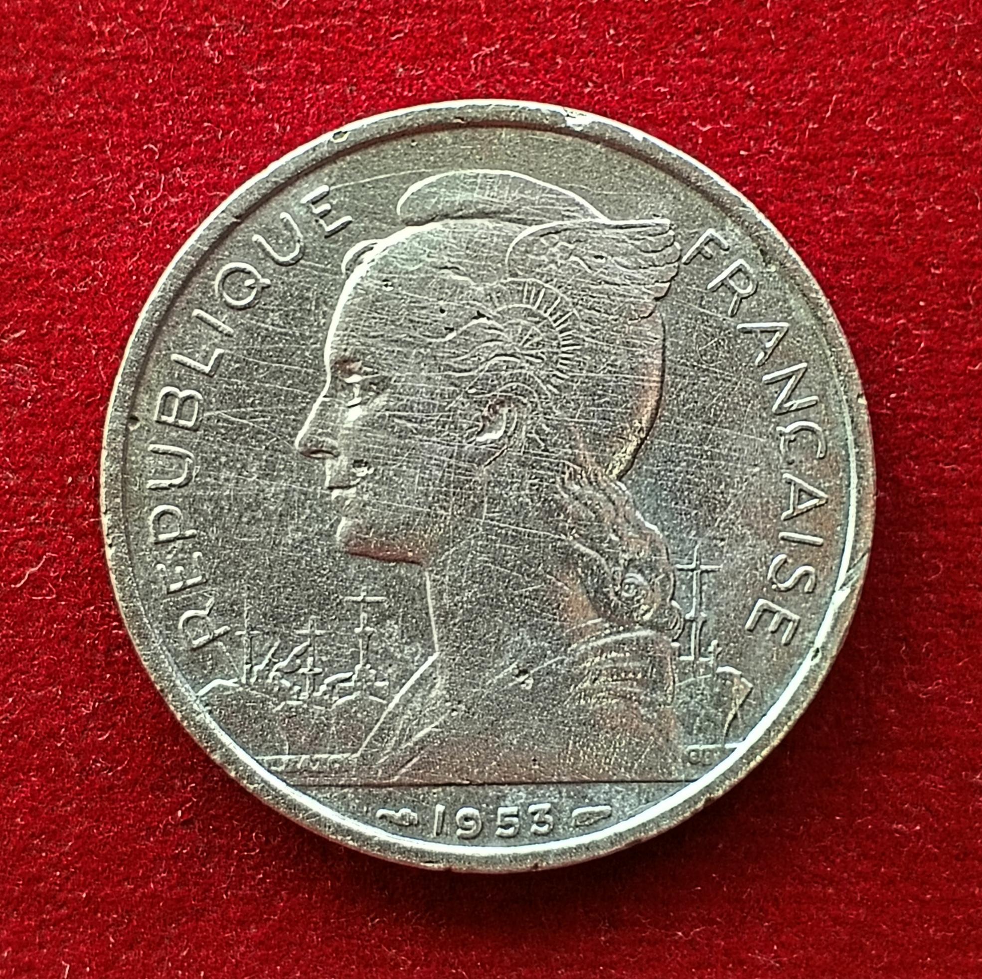 Madagascar 5 Francs 1953 Coin