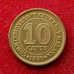 Malaya 10 Cents - George VI 1950 Coin