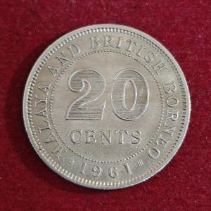Malaya and British Borneo 20 Cents - Elizabeth II 1961 Coin