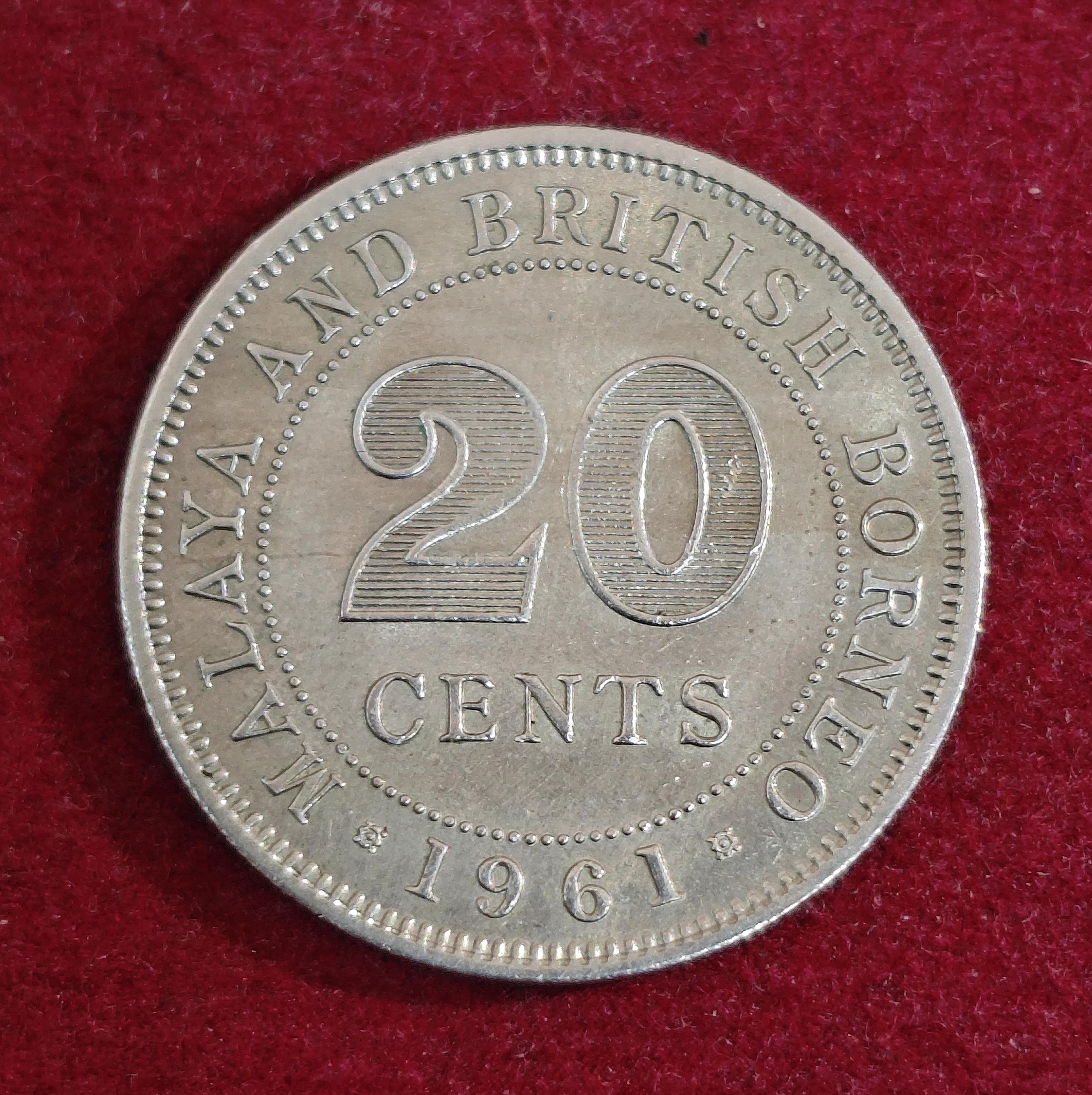 Malaya and British Borneo 20 Cents - Elizabeth II 1961 Coin