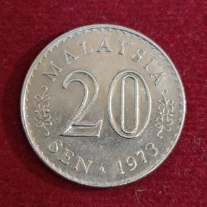 Malaysia 20 Sen - Agong 1973 Coin