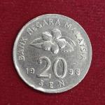 Malaysia 20 Sen - Agong 1998 Coin