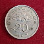 Malaysia 20 Sen - Agong 2000 Coin