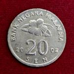 Malaysia 20 Sen - Agong 2002 Coin