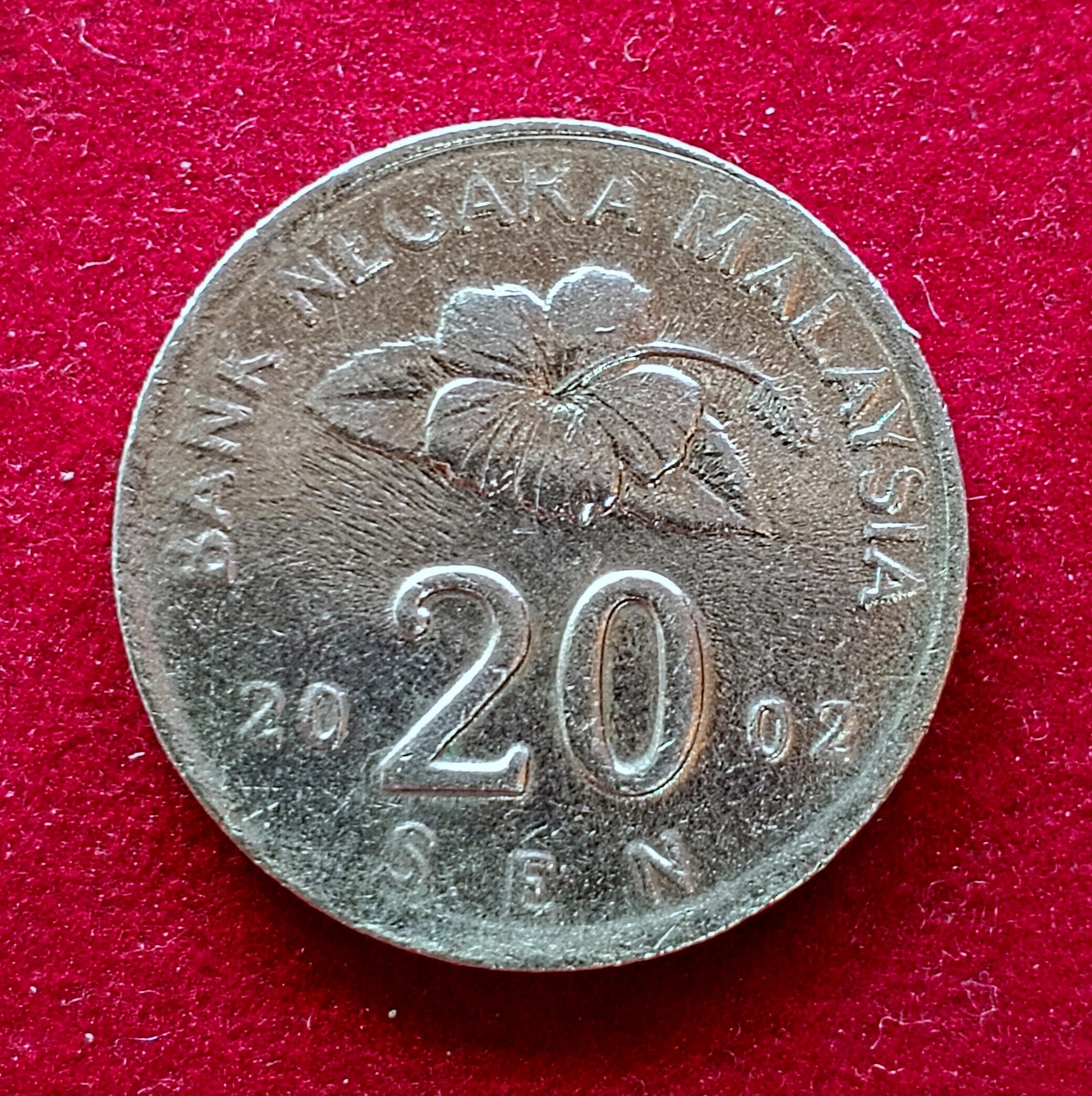 Malaysia 20 Sen - Agong 2002 Coin