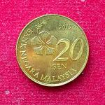 Malaysia 20 Sen Hibiscus flower 2012 Coin