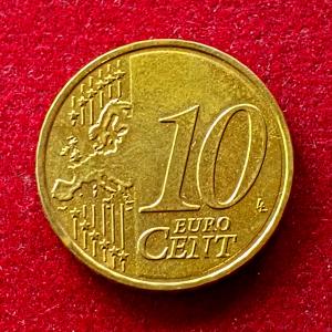 Malta 10 Euro Cents 2nd map 2008 Coin