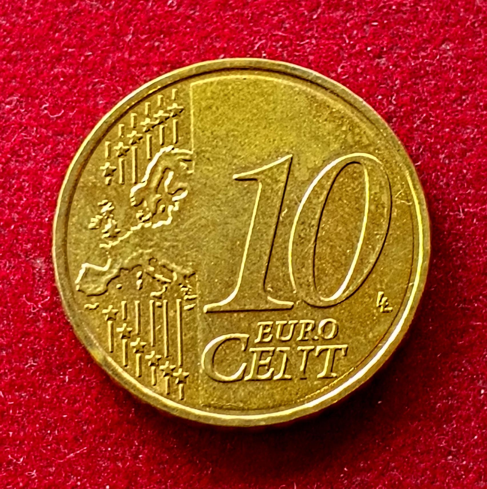 Malta 10 Euro Cents 2nd map 2008 Coin