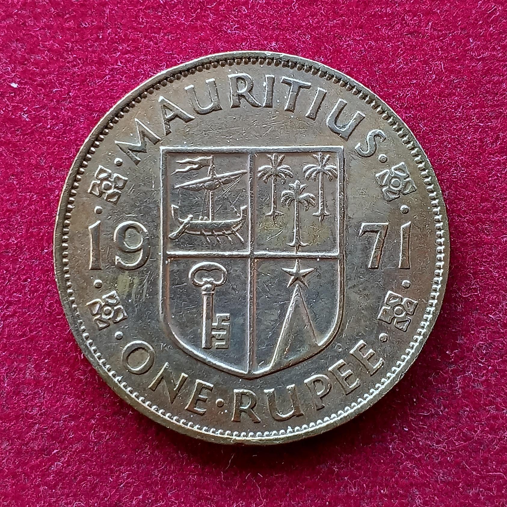 Mauritius 1 Rupee Elizabeth II 1971 Coin