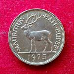 Mauritius (1/2) Half Rupee Elizabeth I 1975 Coin